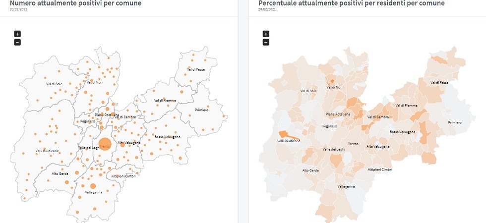Coronavirus in Trentino, 2 casi a Vallelaghi e Volano